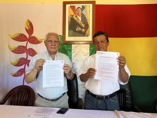 ESM firma convenio de cooperación interinstitucional con Central Indígena Chiquitana Germán Busch